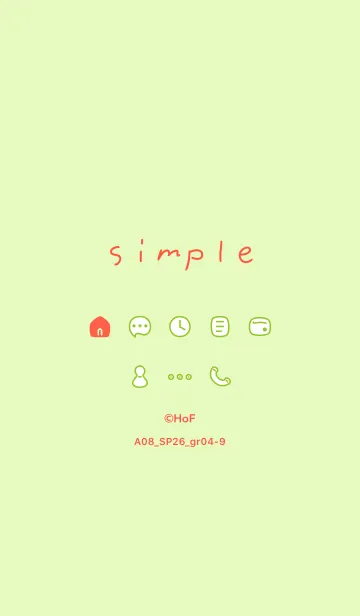 [LINE着せ替え] A08_26_グリーン4-9の画像1