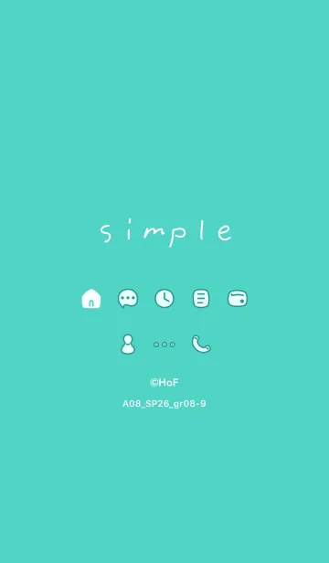 [LINE着せ替え] A08_26_グリーン8-9の画像1