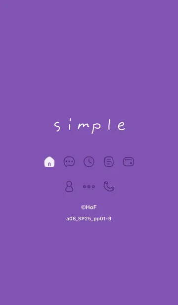 [LINE着せ替え] a08_25_パープル1-9の画像1