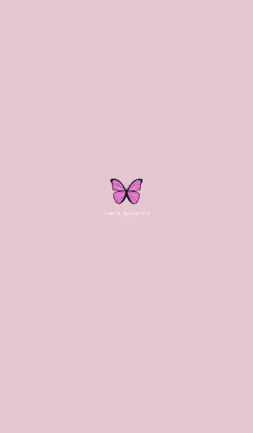 [LINE着せ替え] SIMPLE BUTTERFLY - ピンク -の画像1