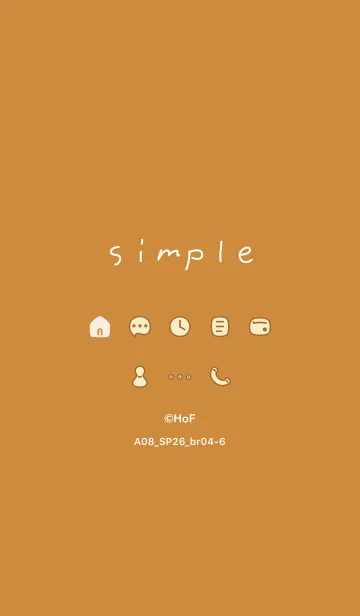 [LINE着せ替え] A08_26_ブラウン4-6の画像1