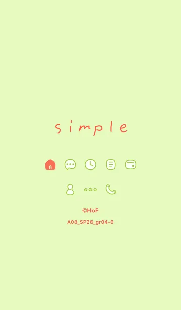 [LINE着せ替え] A08_26_グリーン4-6の画像1