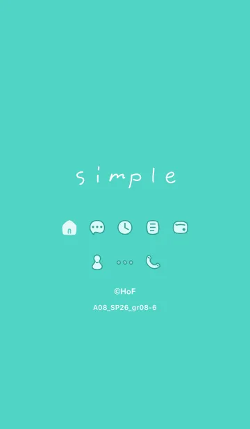 [LINE着せ替え] A08_26_グリーン8-6の画像1