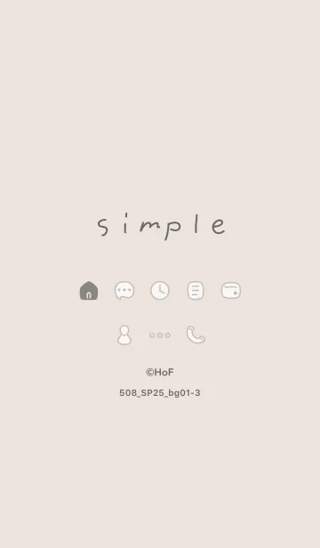 [LINE着せ替え] 508_25_ベージュ1-3の画像1