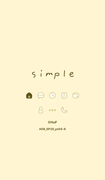 [LINE着せ替え] A08_26_イエロー4-6の画像1