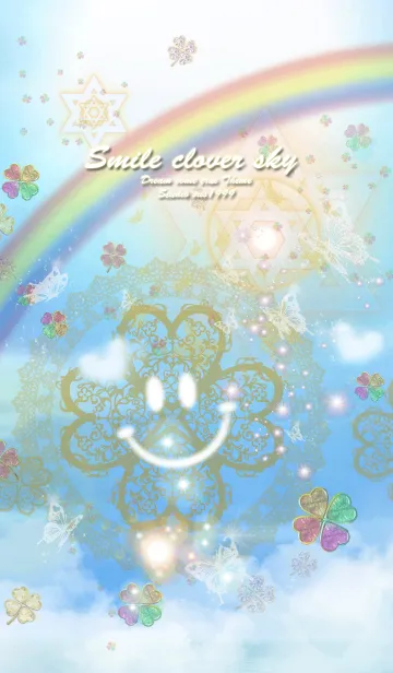 [LINE着せ替え] 幸運を引き寄せる着替え Smile clover Skyの画像1