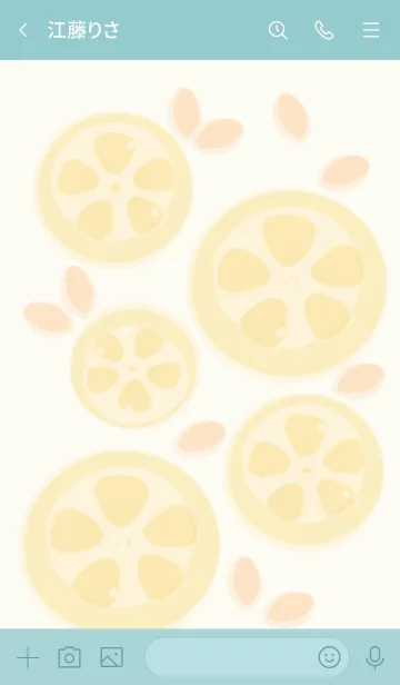 [LINE着せ替え] Sliced lemon theme 88の画像3