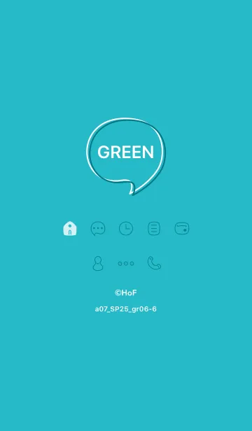 [LINE着せ替え] a07_25_グリーン6-6の画像1