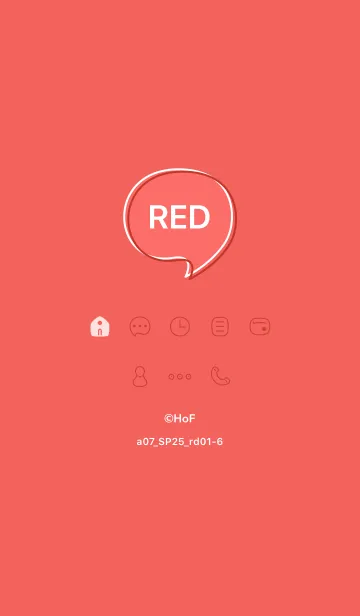 [LINE着せ替え] a07_25_レッド1-6の画像1