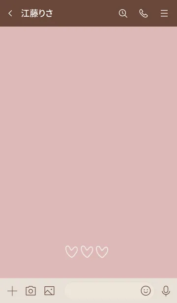 [LINE着せ替え] ゆるゆるハート・くすみピンクの画像3