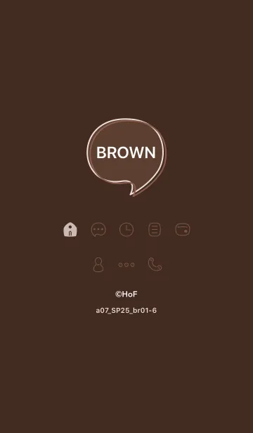 [LINE着せ替え] a07_25_ブラウン1-6の画像1