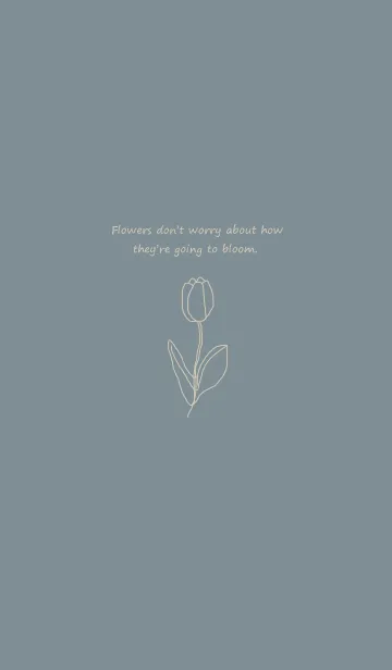 [LINE着せ替え] art tulip (vintage blue)の画像1