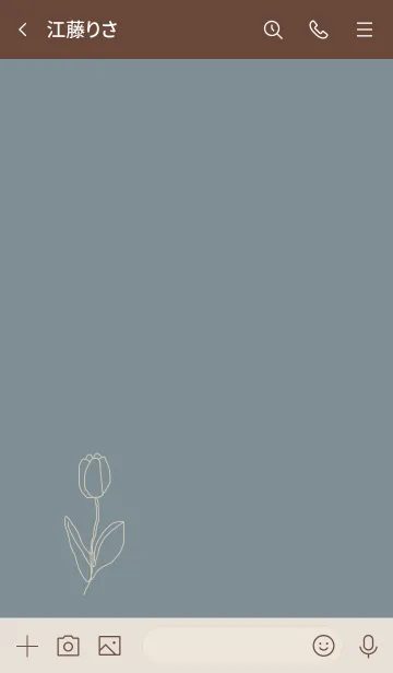 [LINE着せ替え] art tulip (vintage blue)の画像3