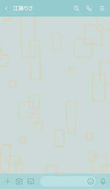 [LINE着せ替え] ベージュ四角 シンプル30の画像3