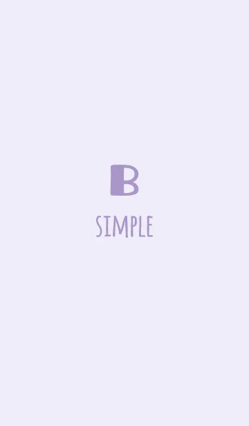 シンプルイニシャル-B＊パープルの着せ替えメイン画像