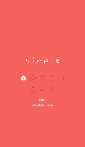 [LINE着せ替え] a08_25_レッド1-6の画像1