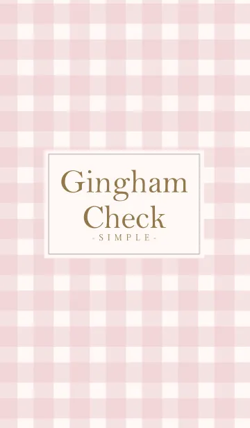 [LINE着せ替え] Gingham Check Natural Pink 20 -MEKYM-の画像1