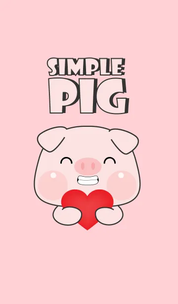 [LINE着せ替え] Simple Love U Pig Pig Theme (JP)の画像1