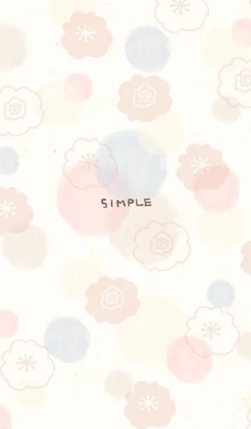 [LINE着せ替え] シンプル 水彩 お花6の画像1