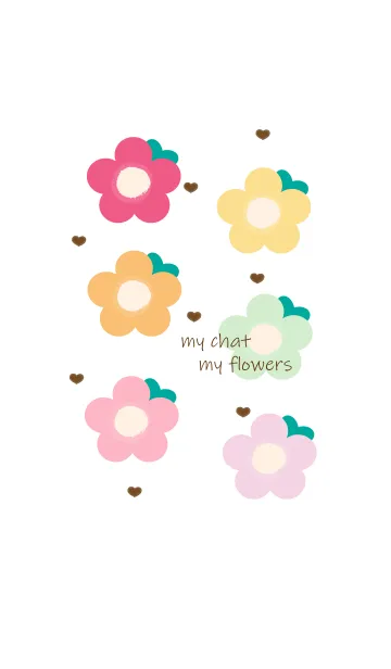 [LINE着せ替え] Lovely colorful flowersの画像1