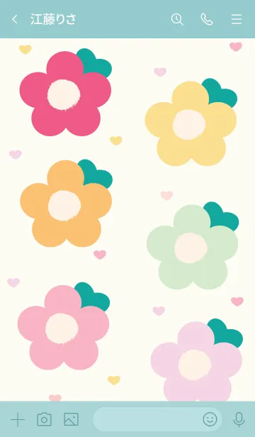 [LINE着せ替え] Lovely colorful flowersの画像3