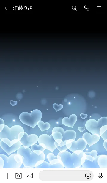 [LINE着せ替え] BLIZZARD BLUE HEARTの画像3