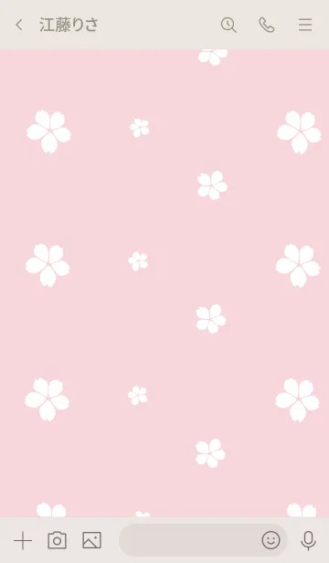 [LINE着せ替え] 可愛い桜柄とピンクベージュ。の画像3