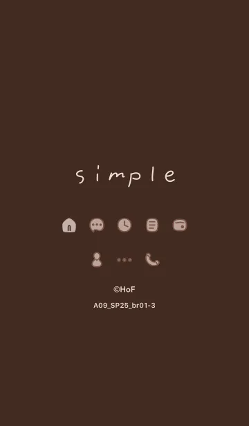 [LINE着せ替え] A09_25_ブラウン1-3の画像1