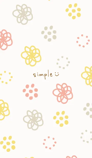 [LINE着せ替え] 手書き お花 時々水玉28の画像1