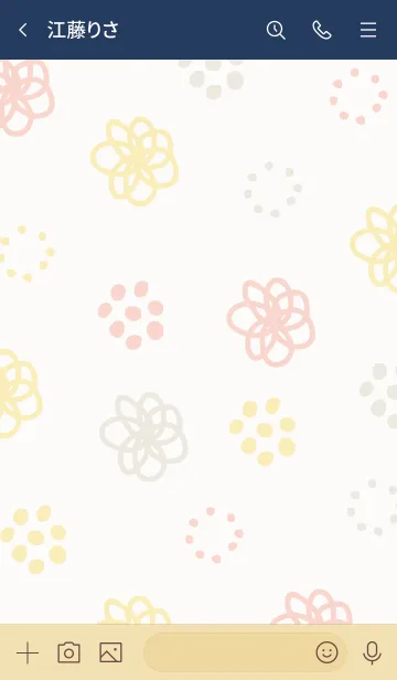 [LINE着せ替え] 手書き お花 時々水玉28の画像3