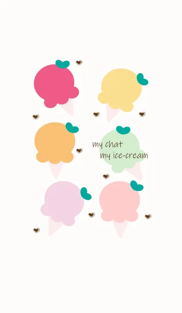 [LINE着せ替え] Cute Cute ice-creamの画像1