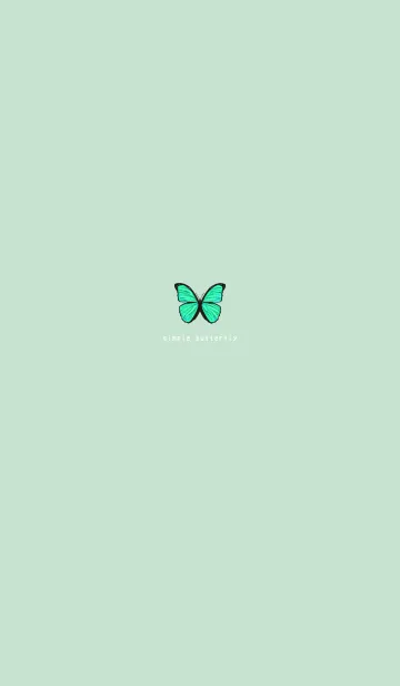 [LINE着せ替え] SIMPLE BUTTERFLY - 緑 -の画像1