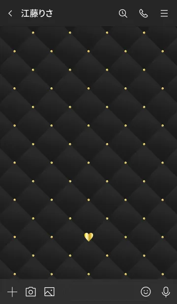 [LINE着せ替え] HEART QUILTING -GRAY- 2の画像3