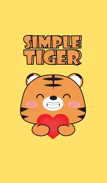 [LINE着せ替え] Simple Love U Tiger Theme (JP)の画像1