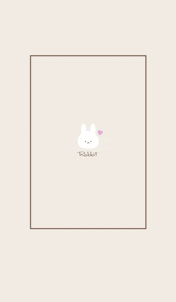 [LINE着せ替え] うさぎ -くすみベージュ- 41の画像1