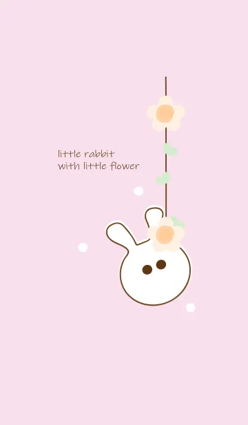 [LINE着せ替え] little rabbit with little flower 76の画像1