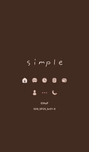 [LINE着せ替え] 509_25_ブラウン1-9の画像1