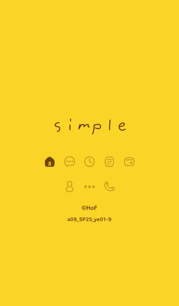 [LINE着せ替え] a09.25_イエロー1-9の画像1