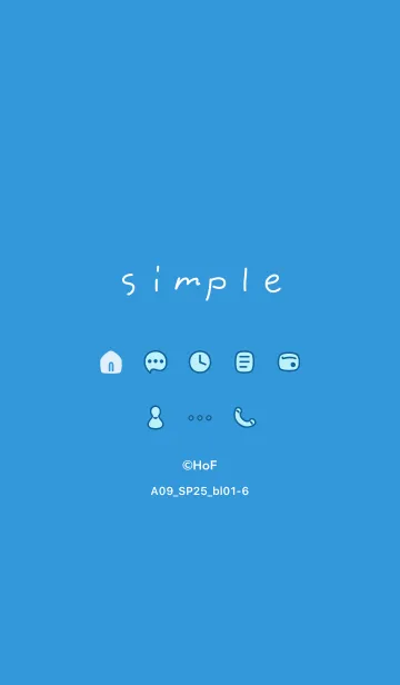 [LINE着せ替え] A09_25_ブルー1-6の画像1