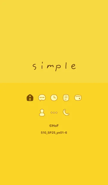 [LINE着せ替え] 510.25_イエロー1-6の画像1