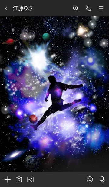 [LINE着せ替え] サッカー 宇宙 Space Football 2の画像3