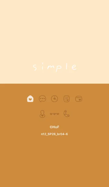 [LINE着せ替え] n12.26_ブラウン4-6の画像1