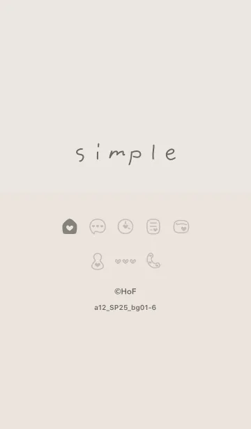 [LINE着せ替え] a12.25_ベージュ1-6の画像1