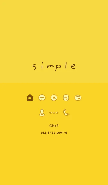 [LINE着せ替え] 512.25_イエロー1-6の画像1