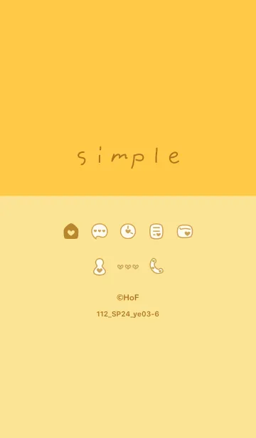 112.24_イエロー3-6のLINE着せ替え