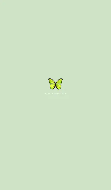 [LINE着せ替え] SIMPLE BUTTERFLY - 黄緑 -の画像1