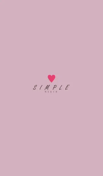 -DUSKY PINK BROWN SIMPLE HEART- 36の着せ替えメイン画像