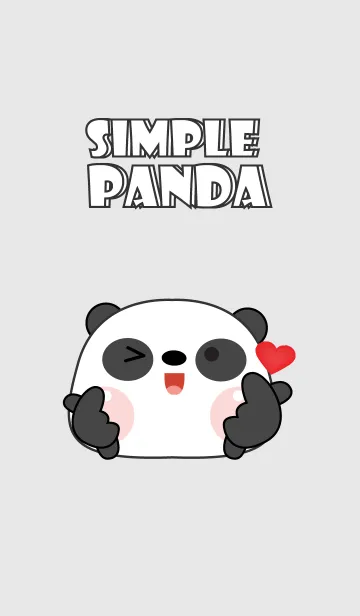 [LINE着せ替え] Simple Love U Panda Theme (JP)の画像1