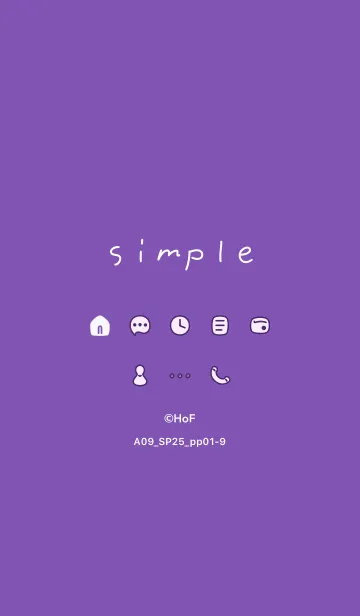 [LINE着せ替え] A09_25_パープル1-9の画像1