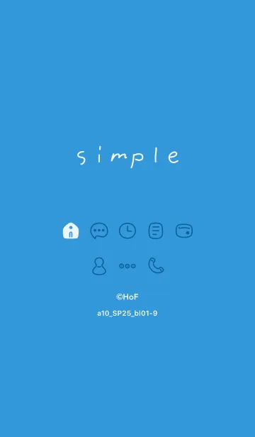 [LINE着せ替え] a10.25_ブルー1-9の画像1